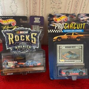 Hot Wheels NASCAR Set with blue Guitar  and Richard Petty